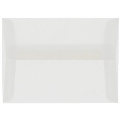 Picture of JAM Paper Translucent Vellum Invitation Envelopes, A9, Gummed Seal, Clear, Pack Of 25