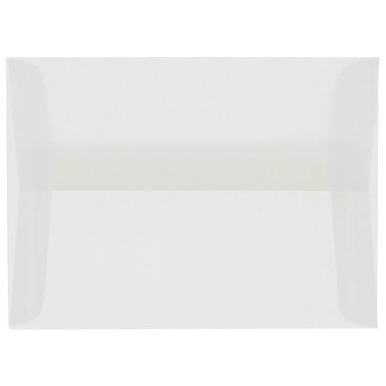 Picture of JAM Paper Translucent Vellum Invitation Envelopes, A9, Gummed Seal, Clear, Pack Of 25