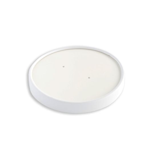 Picture of Planet+ Compostable Food Container Lids, 12-32 Oz, White, Pack Of 250 Lids