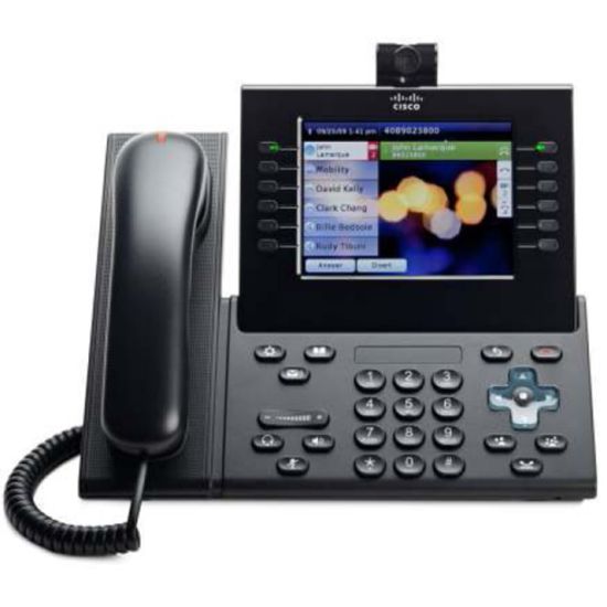 Picture of Cisco Slimline Handset for IP Phone - Corded - USB - Charcoal