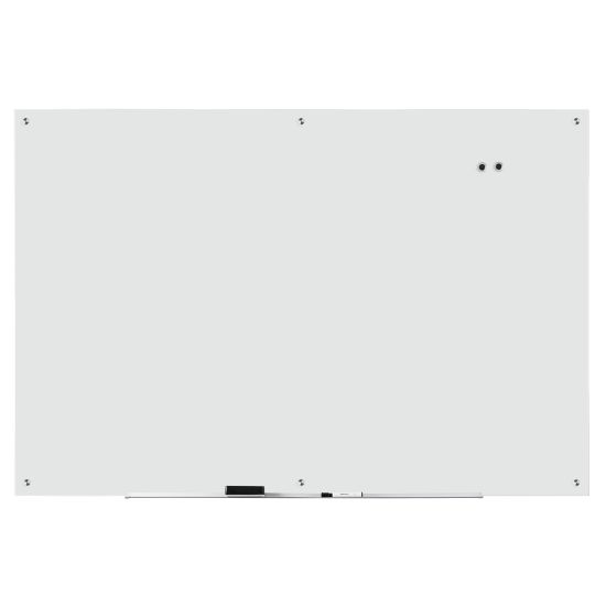 Picture of WorkPro Magnetic Glass Unframed Dry-Erase Whiteboard, 72in x 48in, White