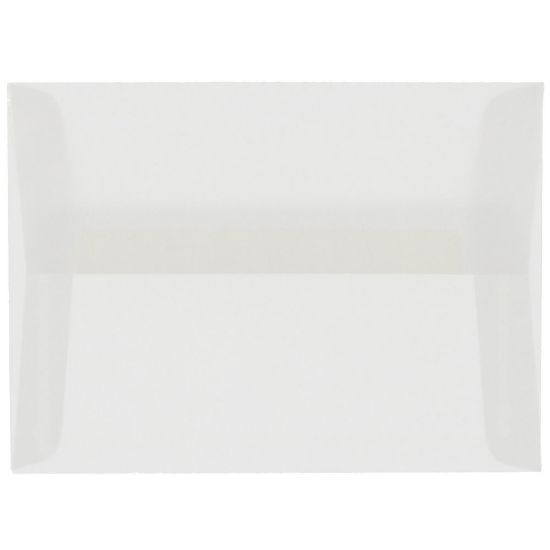 Picture of JAM Paper Booklet Invitation Envelopes, A10, Gummed Seal, Clear, Pack Of 25