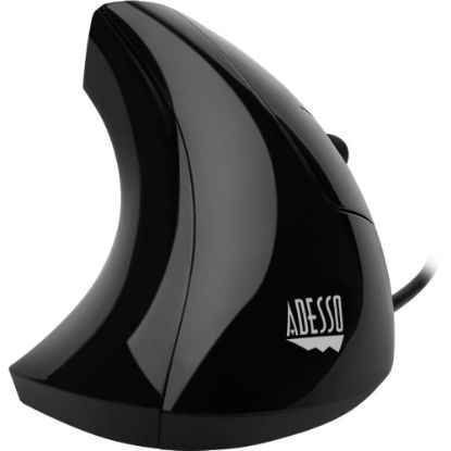 Picture of Adesso iMouse E1 USB Illuminated Vertical Ergonomic  Optical Mouse, Glossy Black