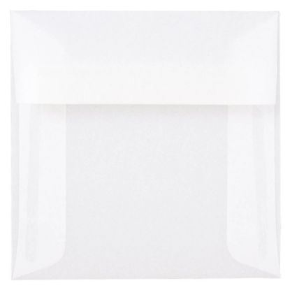 Picture of JAM Paper Translucent Vellum Invitation Envelopes, #5 Gummed Seal, Clear, Pack Of 25