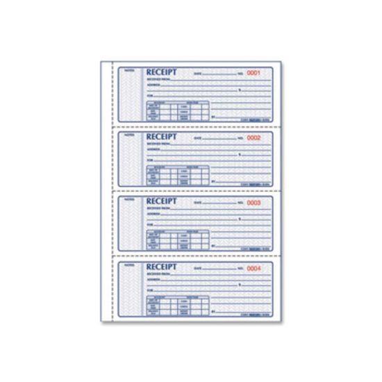 Picture of Rediform Receipt Money Collection Forms - 200 Sheet(s) - Book Bound - 2 PartCarbonless Copy - 7in x 2 3/4in Sheet Size - Assorted Sheet(s) - 1 Each