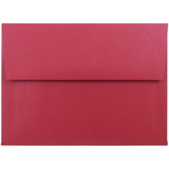 Picture of JAM Paper Booklet Invitation Envelopes, A6, Gummed Seal, Jupiter Red Metallic, Pack Of 25