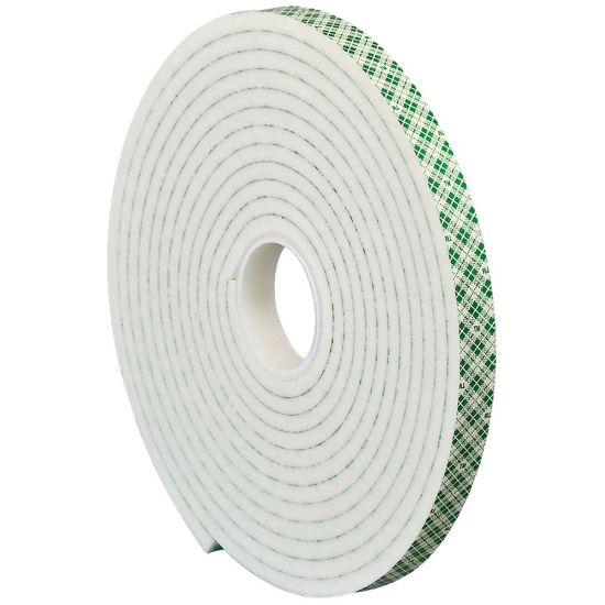 Picture of 3M 4004 Double-Sided Foam Tape, 3in Core, 0.5in x 5 Yd., Natural