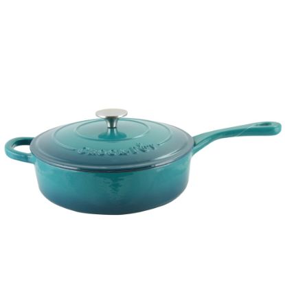 Picture of Crock-Pot Artisan 3.5-Quart Enameled Cast Iron Saute Pan, Teal Ombre