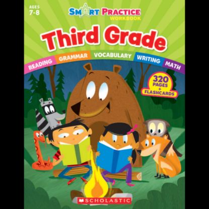 Picture of Scholastic Smart Practice Workbook With 48 Flash Cards, Grade 3