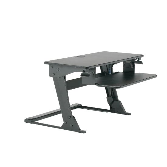 Picture of AbilityOne Sit-Stand Workstation Desk Riser, 24inH x 35-7/16inW x 23-1/4inD, Black