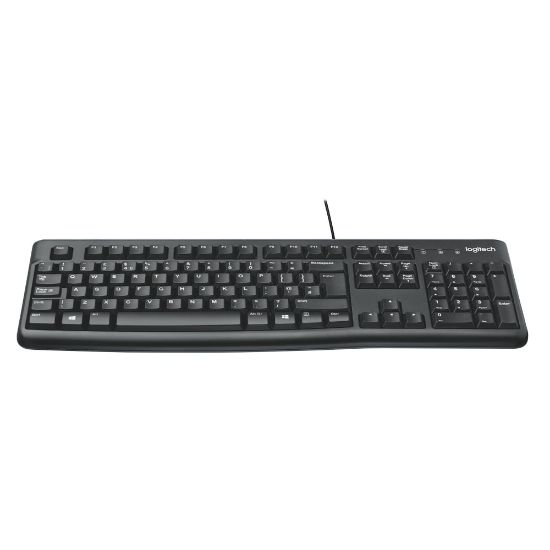 Picture of Logitech K120 Wired Keyboard for Windows, USB Plug-and-Play, Full-Size, Spill-Resistant, Curved Space Bar, Compatible with PC, Laptop - Black