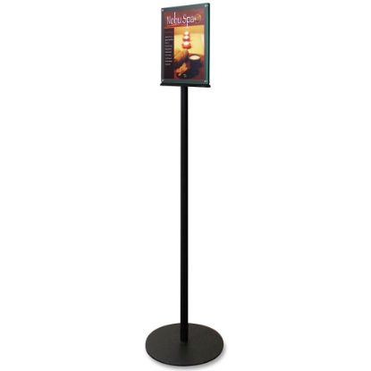 Picture of Deflecto Double-Sided Sign Stand, 56inH x 12 9/10inW x 12 9/10inD, Black