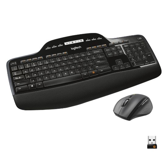 Picture of Logitech MK710 Wireless Straight Full Size Keyboard & Right-Handed Optical Mouse, Black