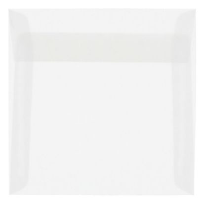 Picture of JAM Paper Translucent Vellum Invitation Envelopes, #9, Gummed Seal, Clear, Pack Of 25