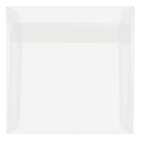 Picture of JAM Paper Translucent Vellum Invitation Envelopes, #9, Gummed Seal, Clear, Pack Of 25