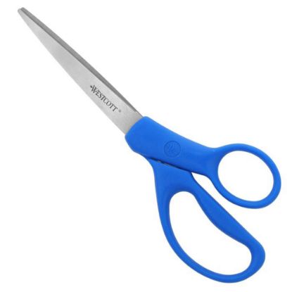 Picture of Westcott All Purpose Preferred Stainless Steel Scissors, 8in, Pointed, Blue