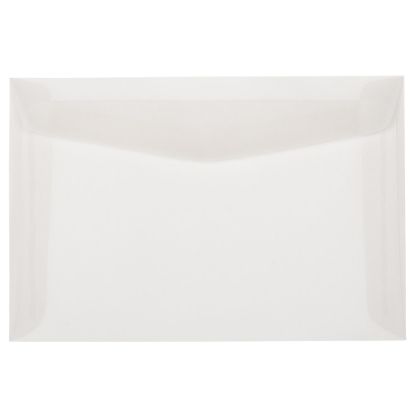 Picture of JAM Paper Booklet Envelopes, 6in x 9in, Gummed Seal, Clear, Pack Of 25