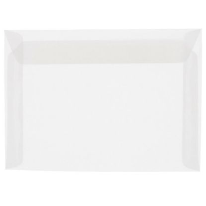 Picture of JAM Paper Booklet Translucent Vellum Envelopes, 8 3/4in x 11 1/2in, Gummed Seal, Clear, Pack of 25