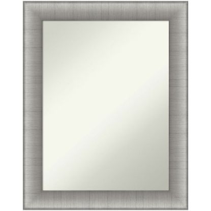 Picture of Amanti Art Non-Beveled Rectangle Framed Bathroom Wall Mirror, 28-3/4in x 22-3/4in, Elegant Brushed Pewter