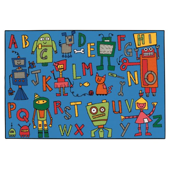 Picture of Carpets for Kids KID$Value Rugs Reading Robots Activity Rug, 4ft x 6ft , Multicolor