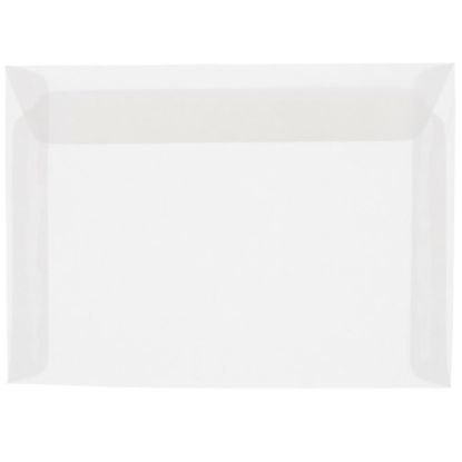 Picture of JAM Paper Booklet Envelopes, 9in x 12in, Gummed Seal, Clear, Pack Of 25