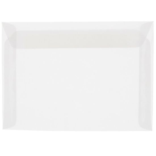 Picture of JAM Paper Booklet Envelopes, 9in x 12in, Gummed Seal, Clear, Pack Of 25