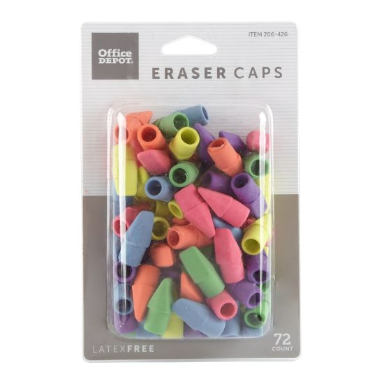 Picture of Office Depot Brand Eraser Caps, Assorted Colors, Pack Of 72