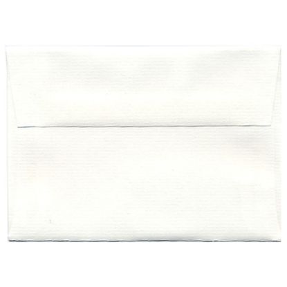 Picture of JAM Paper Booklet Envelopes (Strathmore Paper), #4 Bar (A1), Gummed Seal, Strathmore Bright White, Pack Of 25