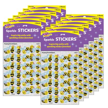 Picture of Trend Sparkle Stickers, Buzzing Bumblebees, 72 Stickers Per Pack, Set Of 12 Packs