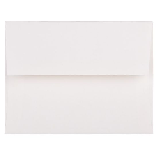 Picture of JAM Paper Booklet Invitation Envelopes, A2, Gummed Seal, 30% Recycled, Strathmore Bright White, Pack Of 25