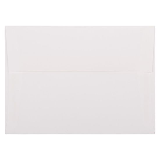 Picture of JAM Paper Booklet Invitation Envelopes, A7, Gummed Seal, 30% Recycled, Strathmore Bright White, Pack Of 25