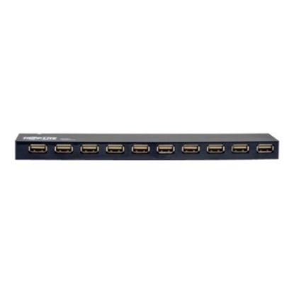 Picture of Tripp Lite 10-Port USB 2.0 Mobile Hi-Speed Hub Notebook Laptop Bus Power AC - Hub - 10 x USB 2.0 - desktop