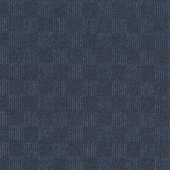 Picture of Foss Floors Crochet Peel & Stick Carpet Tiles, 24in x 24in, Denim, Set Of 15 Tiles