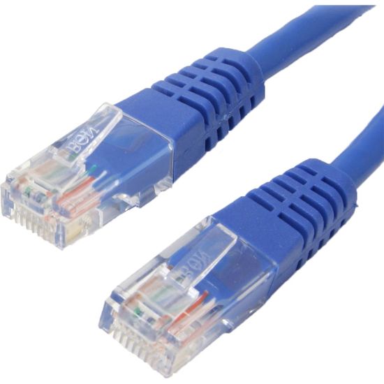 Picture of 4XEM 3FT Cat6 Molded RJ45 UTP Ethernet Patch Cable (Blue) - 3 ft Category 6 Network Cable for Network Device, Notebook, Computer, Switch, Router, Gaming Console - First End: 1 x RJ-45 Network - Male - Second End: 1 x RJ-45 Network - Male