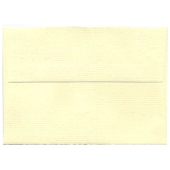 Picture of JAM Paper Booklet Envelopes (Strathmore Paper), #4 Bar (A1), Gummed Seal, Light Strathmore Ivory, Pack Of 25