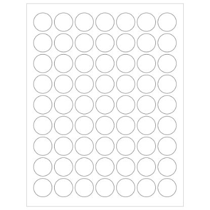 Picture of Tape Logic Inkjet/Laser Labels, LL142, Round, 1in, White, Case Of 6,300