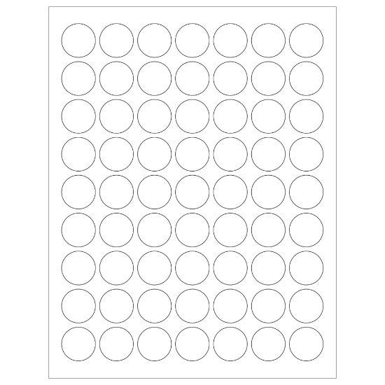 Picture of Tape Logic Inkjet/Laser Labels, LL142, Round, 1in, White, Case Of 6,300