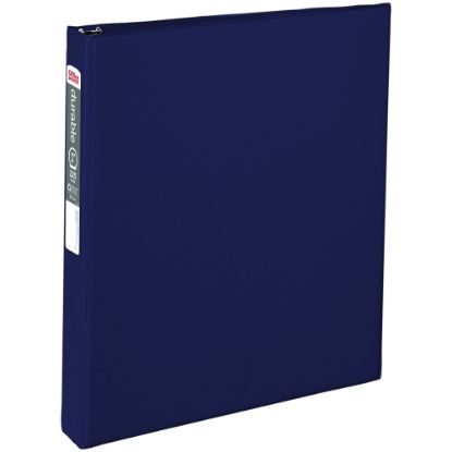 Picture of Office Depot Brand Nonstick 3-Ring Binder, 1in Round Rings, Blue