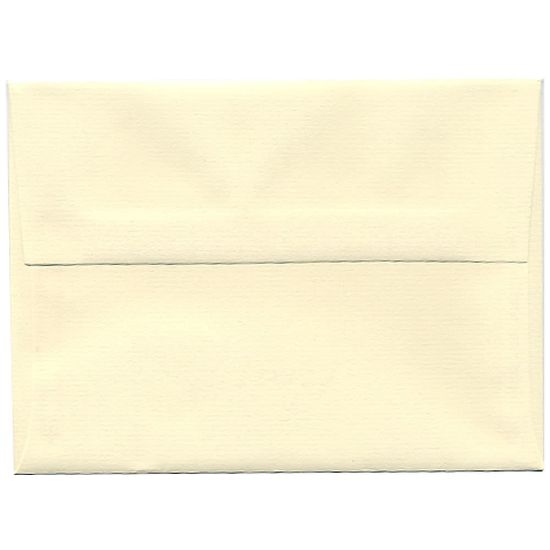 Picture of JAM Paper Booklet Invitation Envelopes, A6, Gummed Seal, Strathmore, Ivory Laid, Pack Of 25