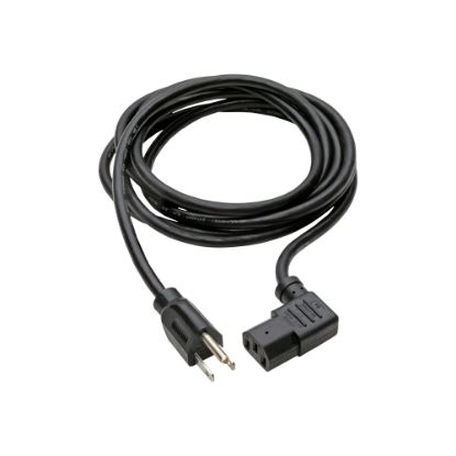 Picture of Eaton Tripp Lite Series Computer Power Cord, NEMA 5-15P to Right-Angle C13 - 10A, 125V, 18 AWG, 14 ft. (4.27 m), Black - Power cable - power IEC 60320 C13 to NEMA 5-15 (M) - AC 110 V - 14 ft - right-angled connector - black