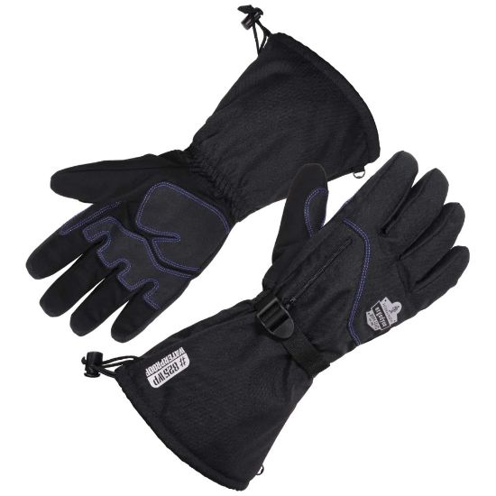 Picture of Ergodyne ProFlex 825WP Thermal Waterproof Winter Work Gloves, X-Large, Black