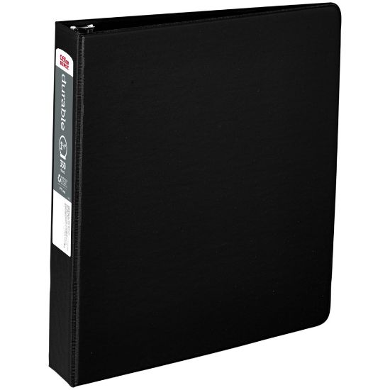 Picture of Office Depot Brand Nonstick 3-Ring Binder, 1 1/2in Round Rings, Black