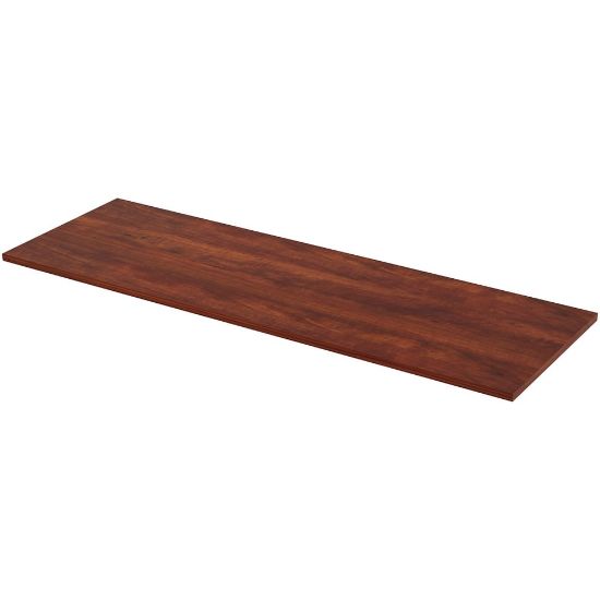 Picture of Lorell Quadro Sit-To-Stand Laminate Table Top, 72inW x 24inD, Cherry