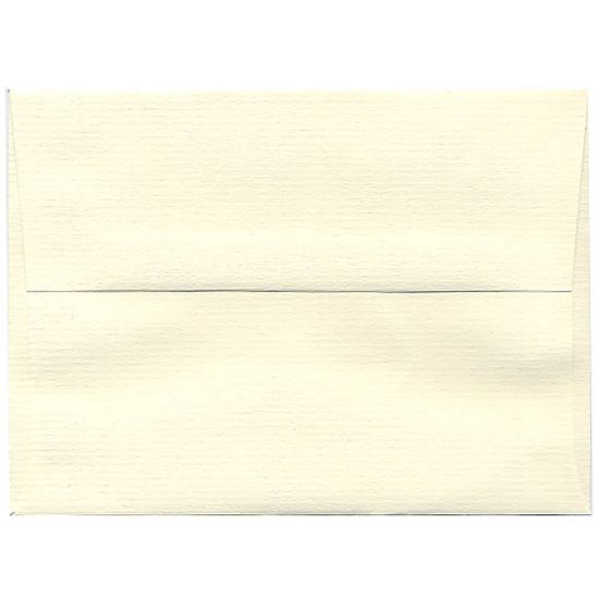 Picture of JAM Paper Booklet Invitation Envelopes, A6, Gummed Seal, Strathmore, Natural White Laid, Pack Of 25