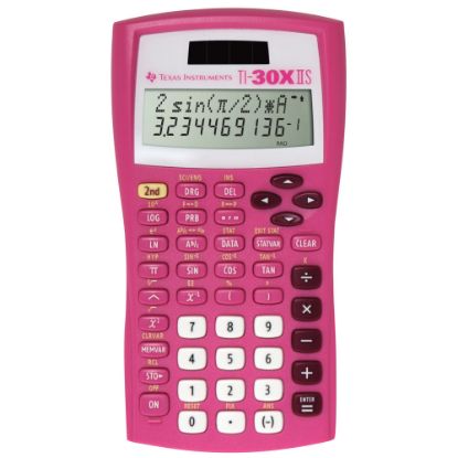 Picture of Texas Instruments TI-30X IIS Solar Scientific Calculator, Pink