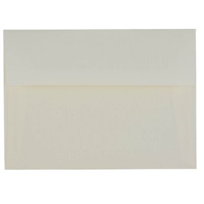 Picture of JAM Paper Booklet Invitation Envelopes, A7, Gummed Seal, Laid Finish, Strathmore Natural White, Pack Of 25