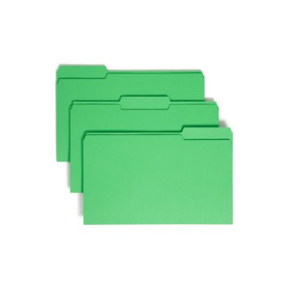 Picture of Smead Color File Folders, Legal Size, 1/3 Cut, Green, Box Of 100