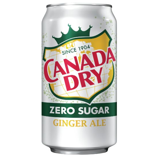 Picture of Canada Dry Zero Sugar Ginger Ale, 12 Oz., Case Of 24