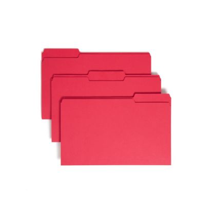 Picture of Smead Color File Folders, Legal Size, 1/3 Cut, Red, Box Of 100