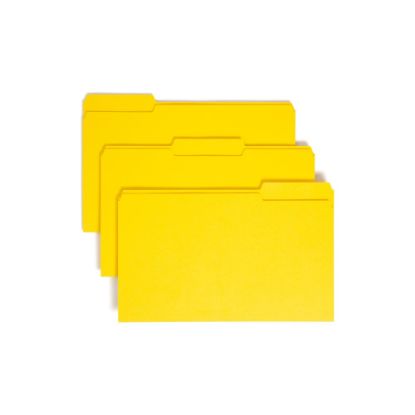 Picture of Smead Color File Folders, Legal Size, 1/3 Cut, Yellow, Box Of 100